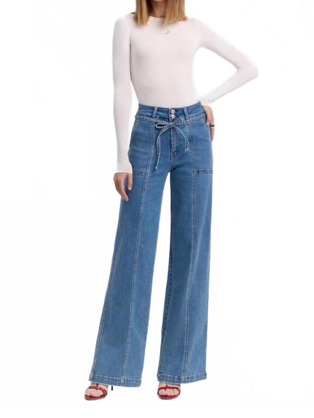 VERVET BY FLYING MONKEY Tie Waste Jeans - Size 31